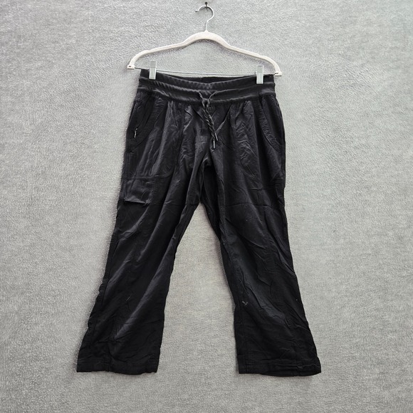 The North Face Women Activewear Pants Medium Black Capri Hiking Pockets Nylon - Picture 1 of 14